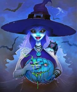 Halloween Witch paint by numbers