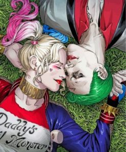 Harley Quinn And Joker paint by numbers