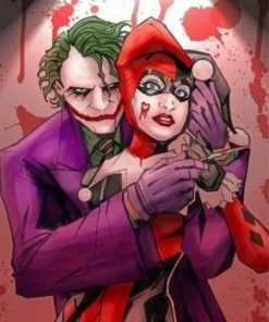 Harley Quinn And Joker paint by numbers