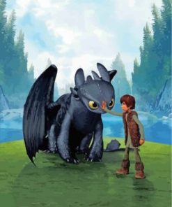 Hiccup And Dragon Paint By Numbers