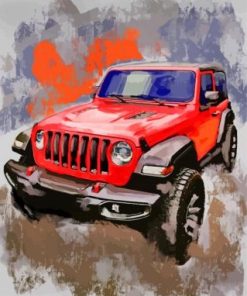 Jeep Wrangler Art Paint By Numbers