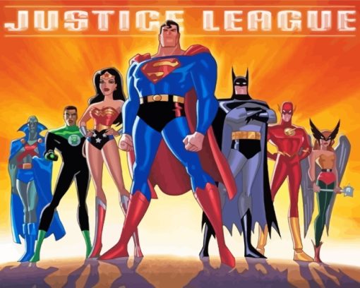 Justice League paint by numbers