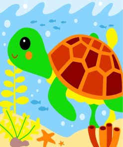 Little Turtle Paint By Numbers