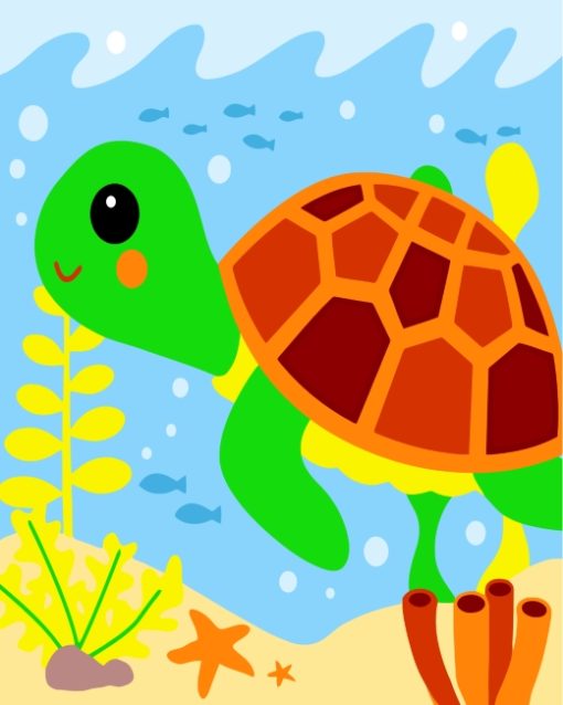 Little Turtle Paint By Numbers