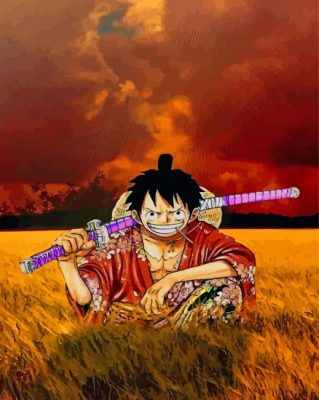Luffy One Piece paint by numbers