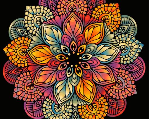 Mandala Art ppaint by numbers