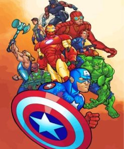 Marvel Superheroes Paint By Numbers