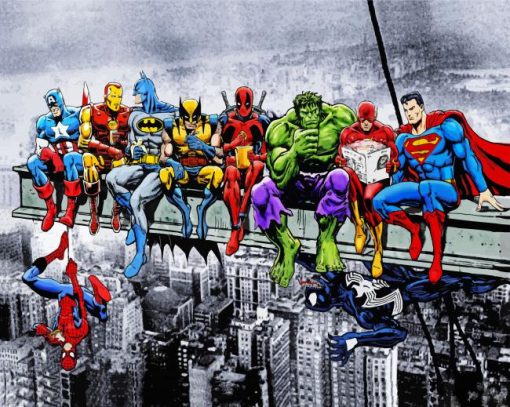 Marvel Superheroes paint by numbers