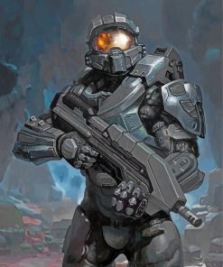 Master Chief Halo paint by numbers