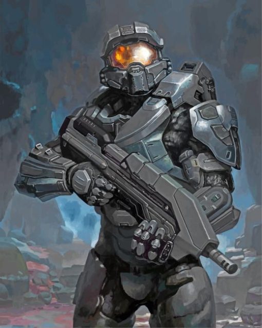 Master Chief Halo paint by numbers