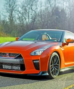 Orange Nissan GTR Paint By Numbers