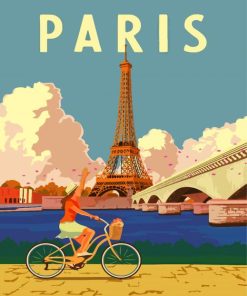 Paris City Poster paint by numbers