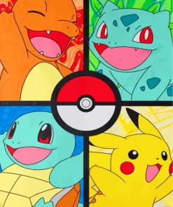 Pokemon Characters paint by numbers