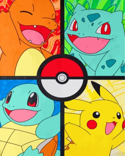 Pokemon Characters paint by numbers