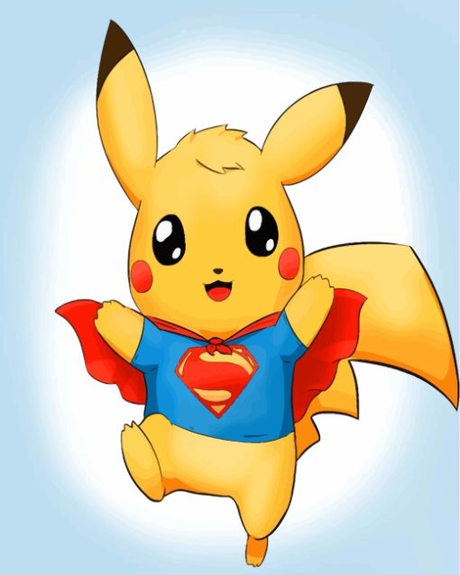 Pokemon Superhero paint by numbers