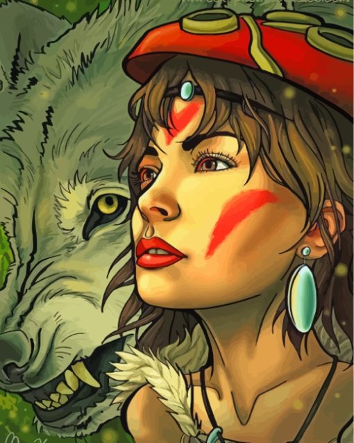 Princess Mononoke paint by numbers