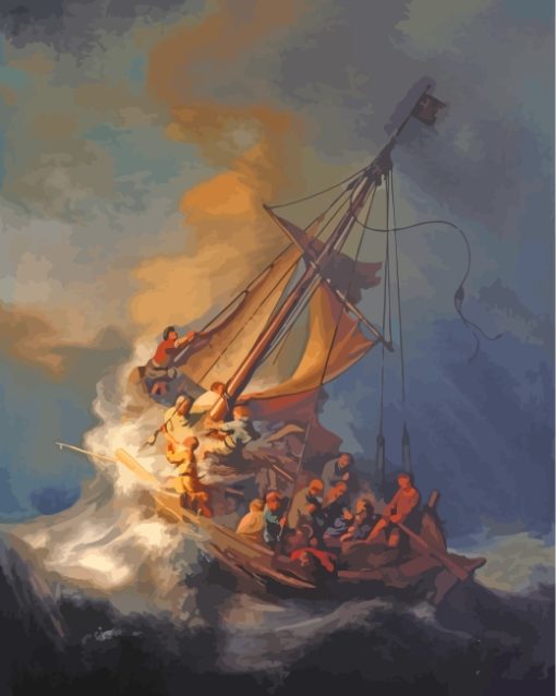The Storm On The Sea Of Galilee paint by numbers