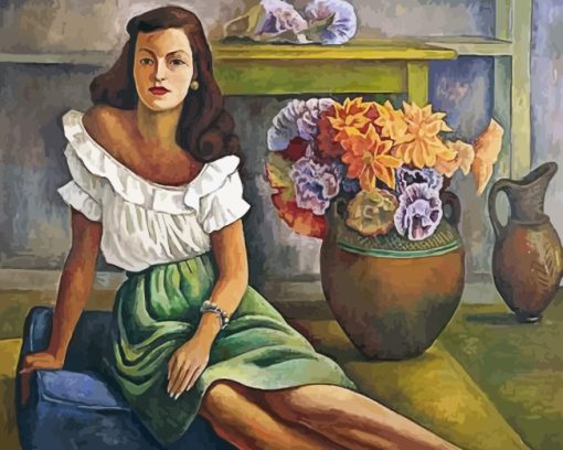 Retrato De Mujer Diego Rivera paint by numbers