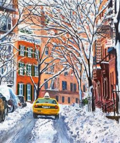 Snow New York City paint by numbers