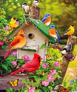 Spring Bird paint by numbers