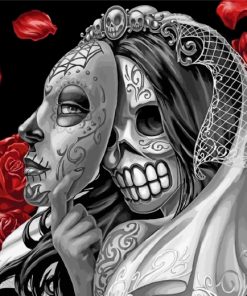 Sugar Skull Bride paint by numbers