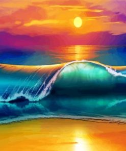 Sunset Waves paint by numbers