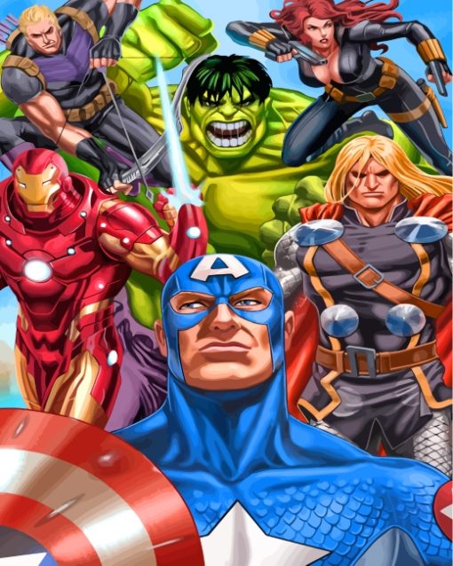 Superheroes Paint By Numbers