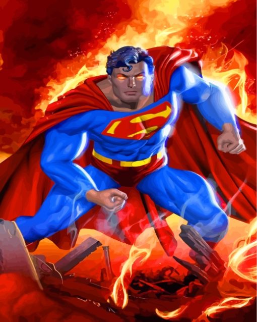 Superman Hero paint by numbers