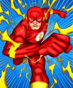 The Flash Illustration paint by numbers