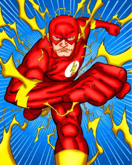 The Flash Illustration paint by numbers