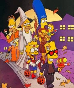 The Simpsons Halloween paint by numbers