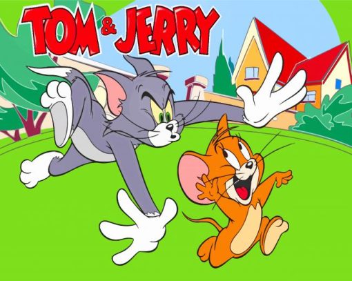 Tom Cat And Jerry Mouse paint by numbers