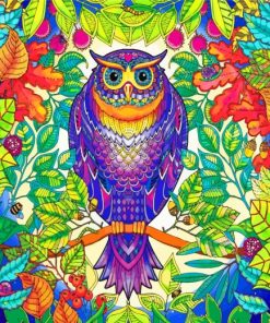 Tropical Mandala Owl Paint By Numbers