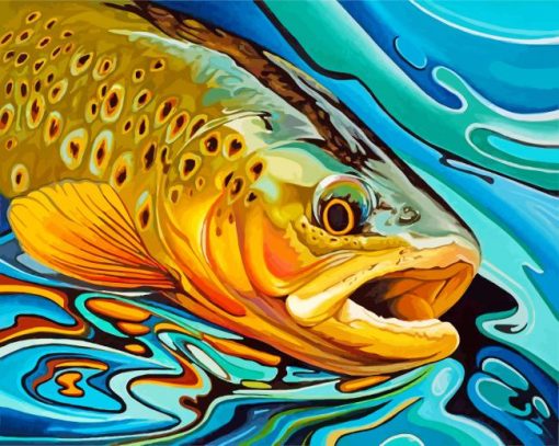 Trout Fish paint by numbers