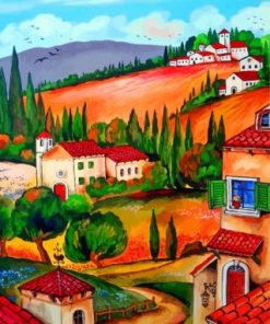 Tuscan Village paint by numbers