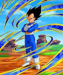 Vegeta Dragon Ball Z paint by numbers