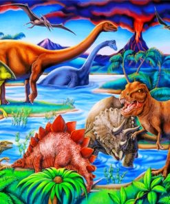 Wild Dinosaurs Paint By Numbers