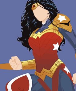 Wonder Woman Illustration paint by numbers