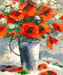 Abstract Poppies Paint By Numbers