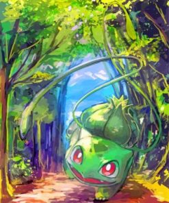 Aesthetic Bulbasaur Art paint by numbers