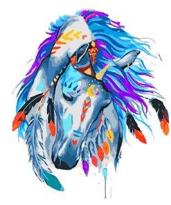 Aesthetic Colorful Horse paint by numbers