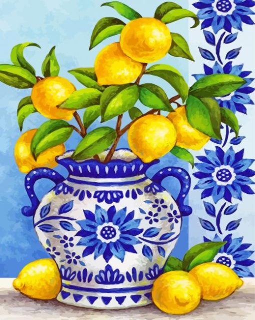 Aesthetic Lemon Plant paint by numbers