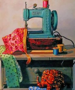 Aesthetic Sewing Machine paint by numbers