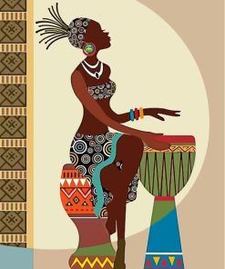 African Woman paint by numbers