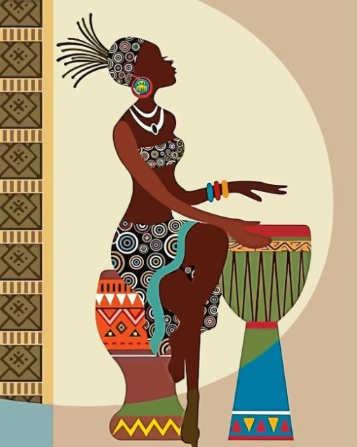 African Woman paint by numbers