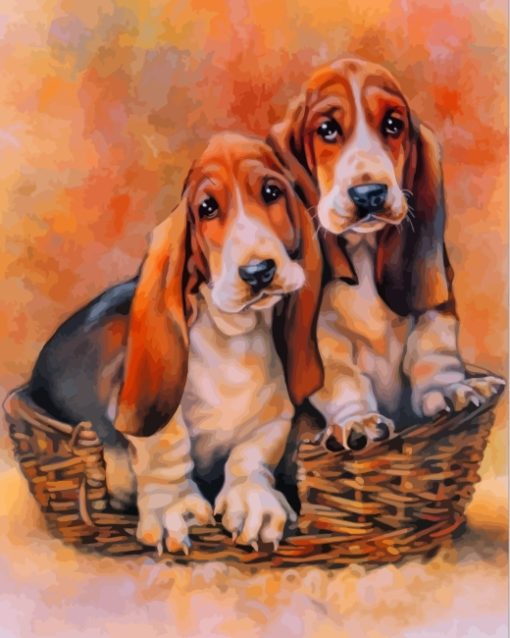 Basset Hound Dogs paint by numbers