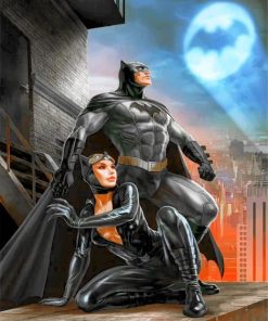 Batman And Catwoman paint by numbers