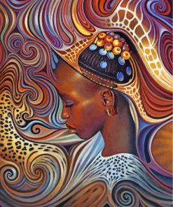 Black African Woman painting by numbers