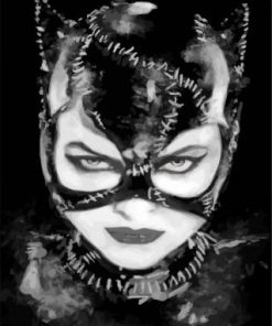 Black And White Cat Woman paint by numbers