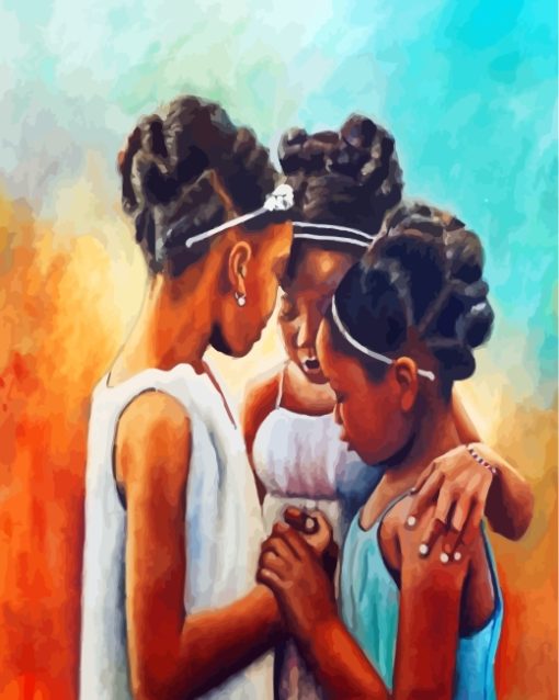 black Girls Praying Paint By Numbers